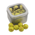 Large Window Tin with Chocolate Tennis Balls